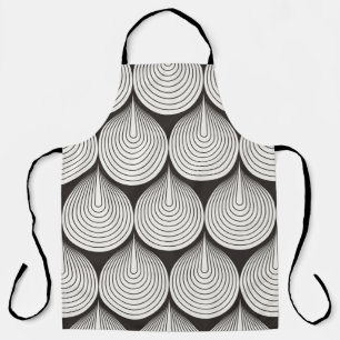 Seamless pattern. Stylish monochrome ornament. Geo Apron