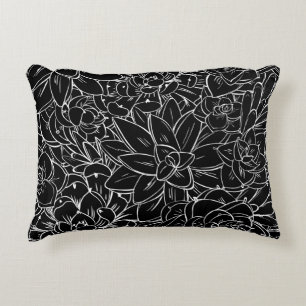 Seamless pattern succulent. Floral vintage design Decorative Cushion