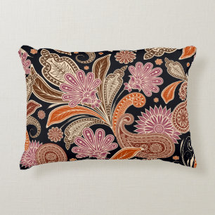 Seamless Pattern Traditional Paisley Design Decorative Cushion