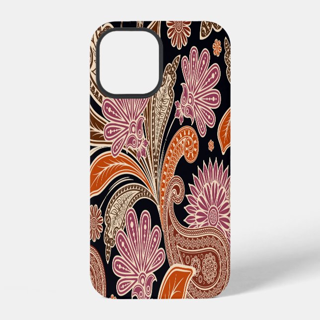 Seamless Pattern Traditional Paisley Design iPhone Case (Back)