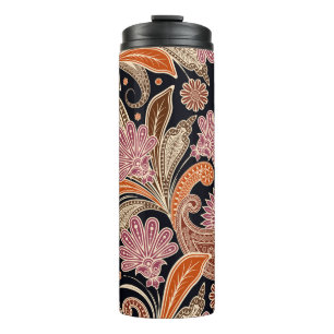 Seamless Pattern Traditional Paisley Design Thermal Tumbler