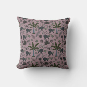 Seamless pattern Tropical animals monkey jumping Cushion