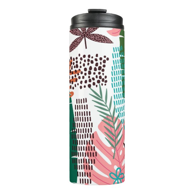 Seamless pattern tropical background with Monstera Thermal Tumbler (Front)
