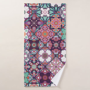 Seamless pattern. Vintage decorative elements. Han Bath Towel