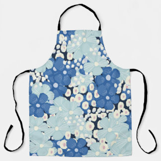 Seamless pattern vintage floral design with chamom apron