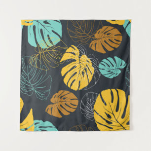 seamless pattern wallpaper of tropical leaf tapestry
