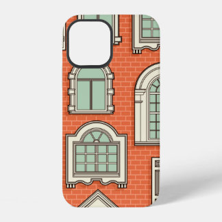 Seamless pattern with a vintage windows. iPhone 12 case