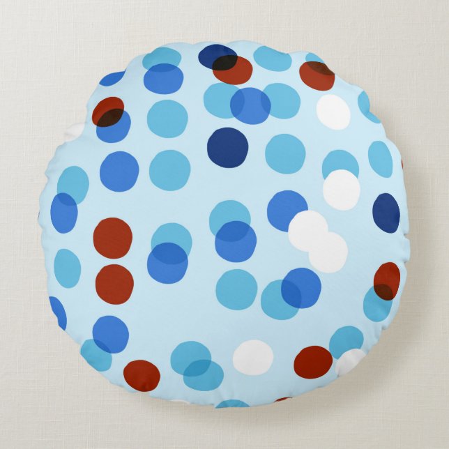 Seamless pattern with abstract doodle ornament, do round cushion (Front)