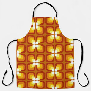 Seamless pattern with abstract floral elements and apron