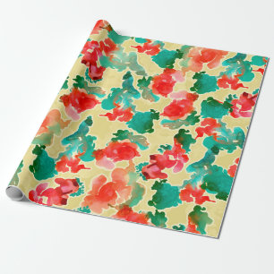 Seamless pattern with Abstract flowers drawn by a  Wrapping Paper