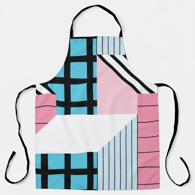Seamless pattern with abstract geometric shapes apron (Front)