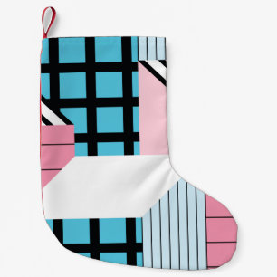 Seamless pattern with abstract geometric shapes small christmas stocking