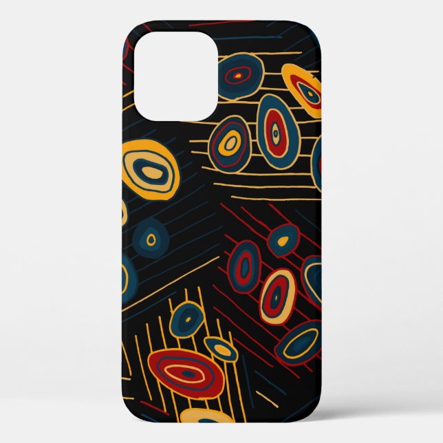 Seamless pattern with abstract modern doodles. Bri Case-Mate iPhone Case (Back)