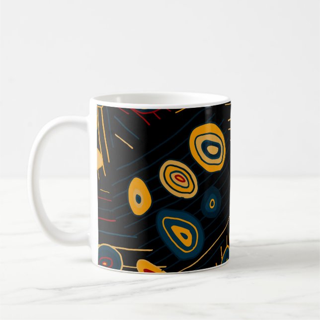 Seamless pattern with abstract modern doodles. Bri Coffee Mug (Left)