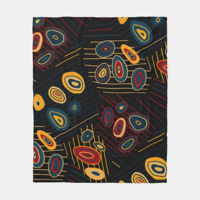 Seamless pattern with abstract modern doodles. Bri Fleece Blanket (Front)