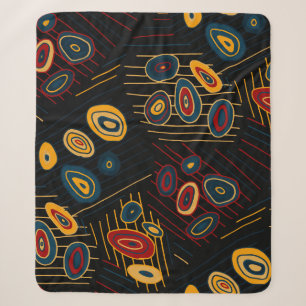Seamless pattern with abstract modern doodles. Bri Sherpa Blanket