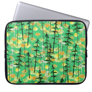 Seamless pattern with autumn forest laptop sleeve