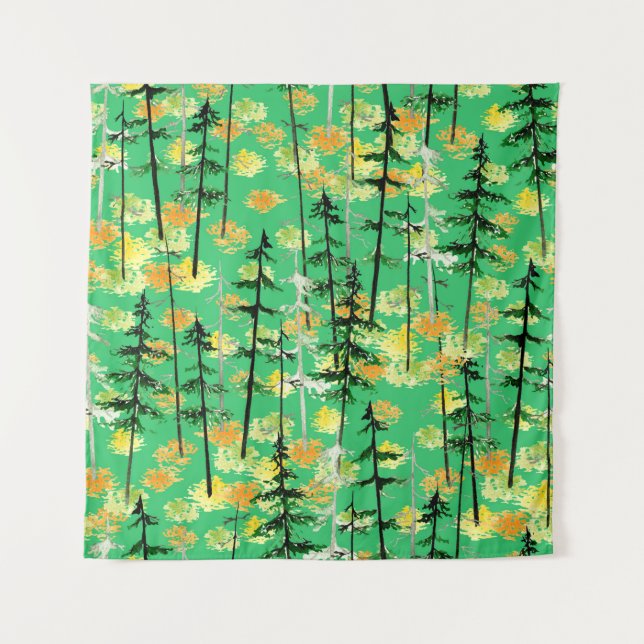 Seamless pattern with autumn forest tapestry (Front)