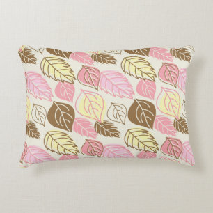 Seamless pattern with autumn leafs decorative cushion