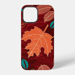 Seamless pattern with autumn leaves iPhone 12 case