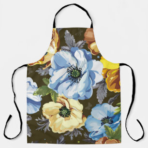 Seamless pattern with beautiful bouquet blossoming apron