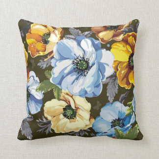 Seamless pattern with beautiful bouquet blossoming cushion
