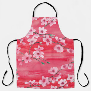 Seamless pattern with Beautiful Cherry blossom flo Apron