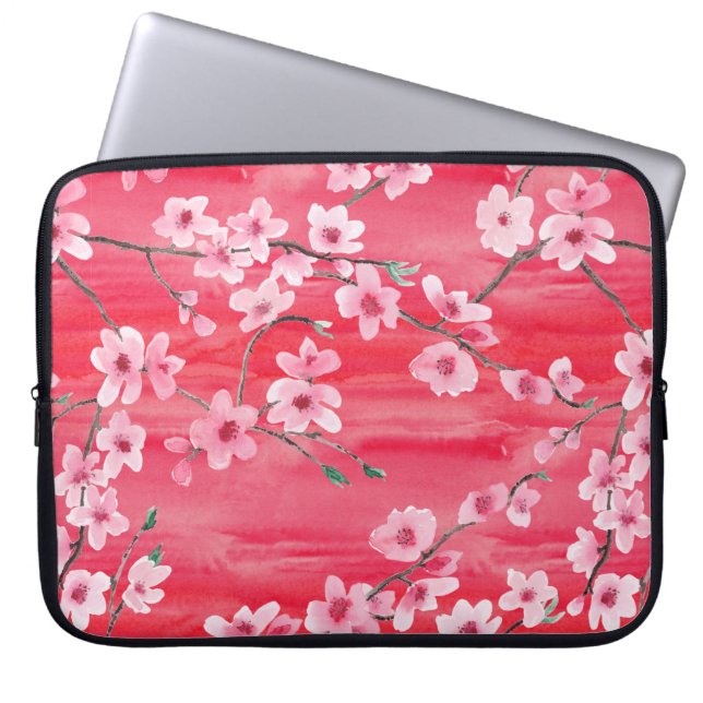 Seamless pattern with Beautiful Cherry blossom flo Laptop Sleeve (Front)