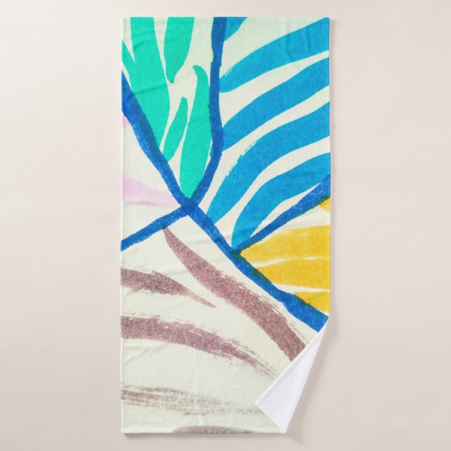 Seamless Pattern with Berries on Branches. Bath Towel (Bath Towel)