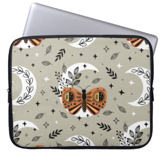 seamless pattern with bohemian butterfly on the mo laptop sleeve
