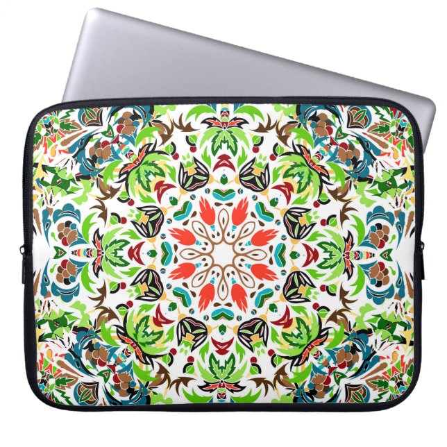  seamless pattern with bright floral ornament. Vin Laptop Sleeve (Front)