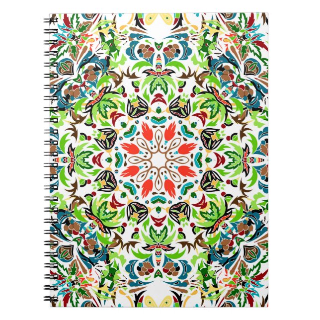  seamless pattern with bright floral ornament. Vin Notebook (Front)
