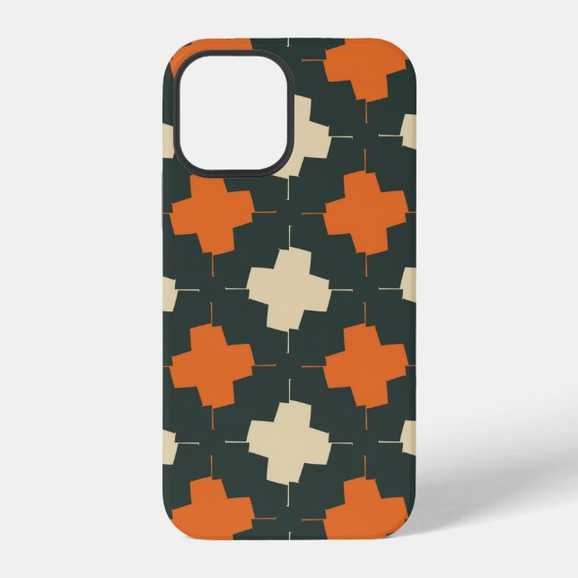 Seamless pattern with bright geometric elements on iPhone case (Back)
