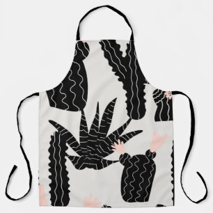 Seamless pattern with cacti illustration apron
