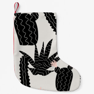 Seamless pattern with cacti illustration small christmas stocking
