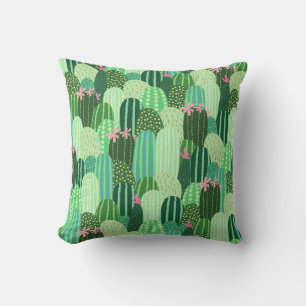 Seamless pattern with cactus cushion
