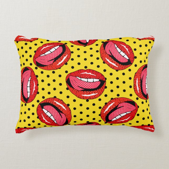 Seamless pattern with cartoon patch badges with li decorative cushion (Front)