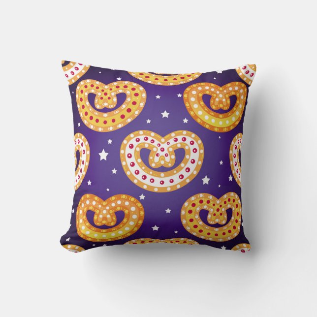 Seamless pattern with Christmas sweets. Vintage il Cushion (Front)