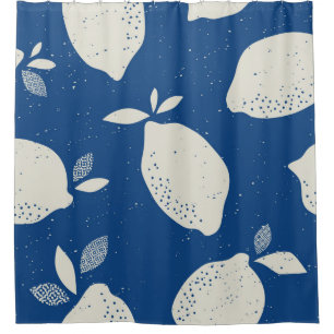 seamless pattern with citrus fruits shower curtain