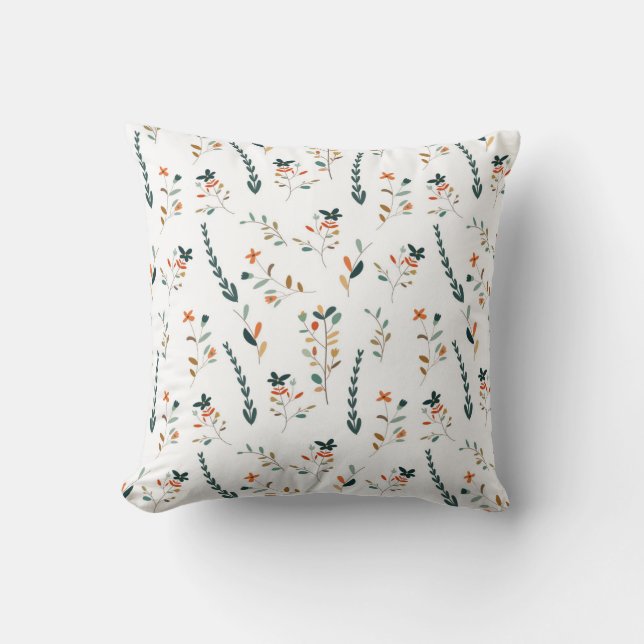 Seamless Pattern with colorful flowers Cushion (Front)