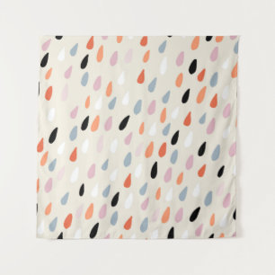 Seamless pattern with colorful hand drawdrops stai tapestry