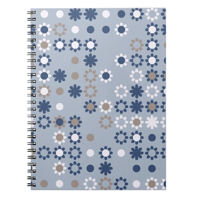 Seamless pattern with coloured elements,  vintage  notebook (Front)