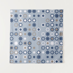 Seamless pattern with coloured elements, vintage tapestry