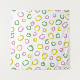 Seamless pattern with colourful circles, pink, g tapestry
