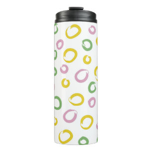 Seamless pattern with colourful circles,  pink,  g thermal tumbler