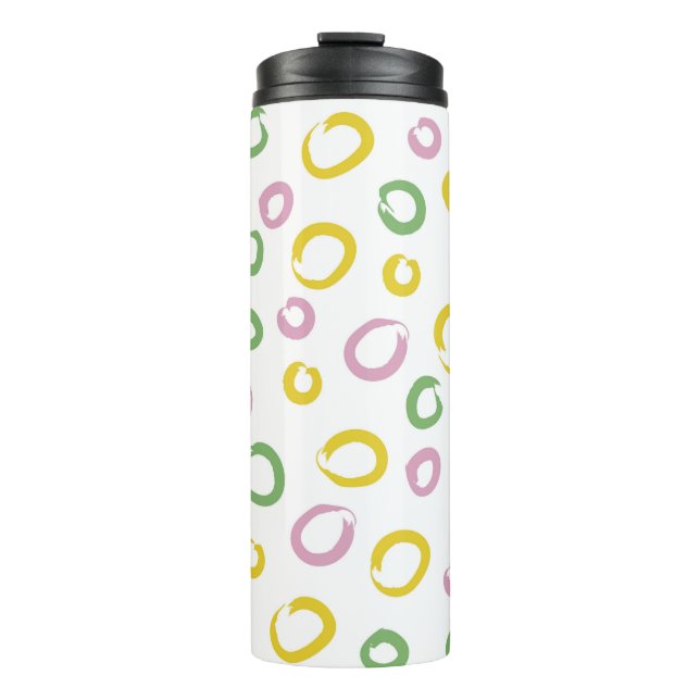Seamless pattern with colourful circles,  pink,  g thermal tumbler (Front)