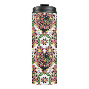 Seamless pattern with colourful hearts thermal tumbler