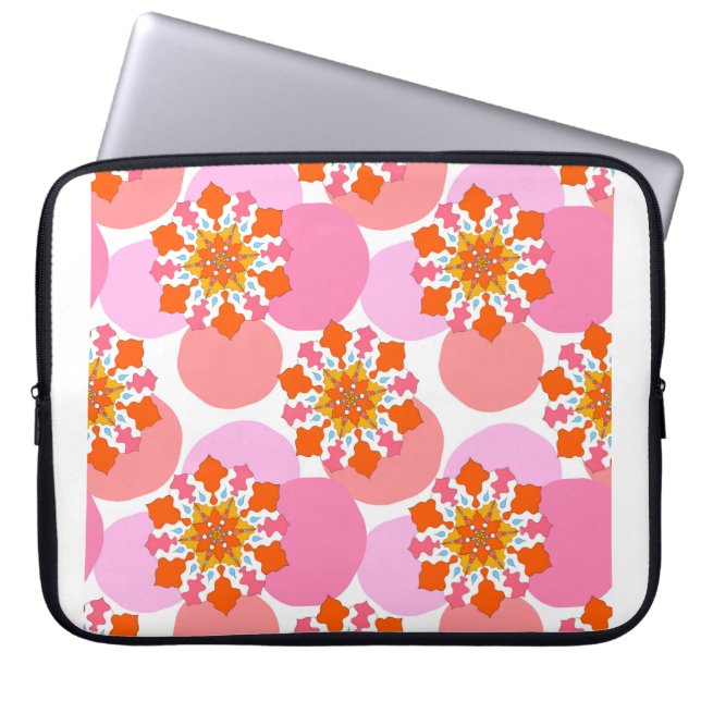 Seamless pattern with colourful mandalas. Bright t Laptop Sleeve (Front)