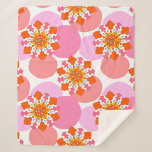 Seamless pattern with colourful mandalas. Bright t Sherpa Blanket