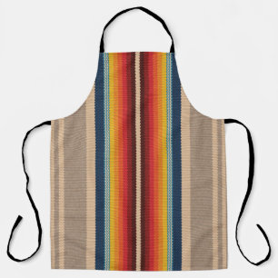 Seamless pattern with colourful serape stripes apron